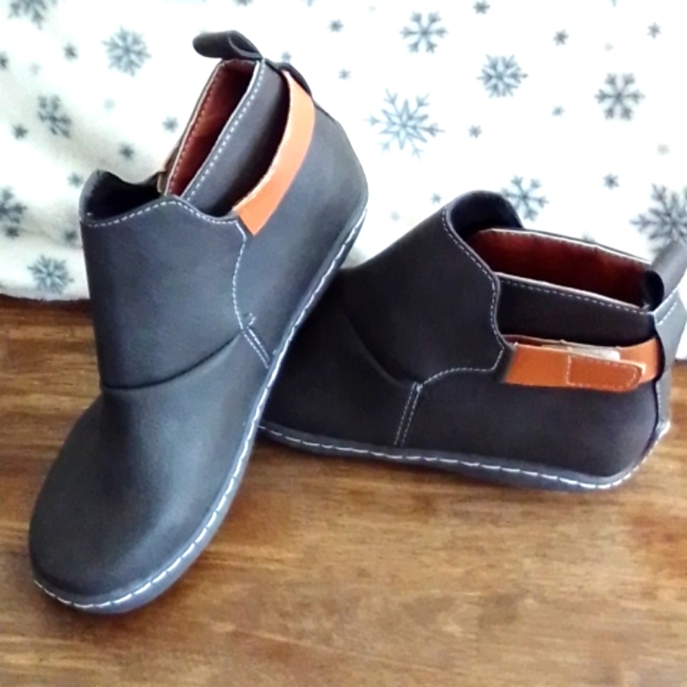 Grey ankle boots